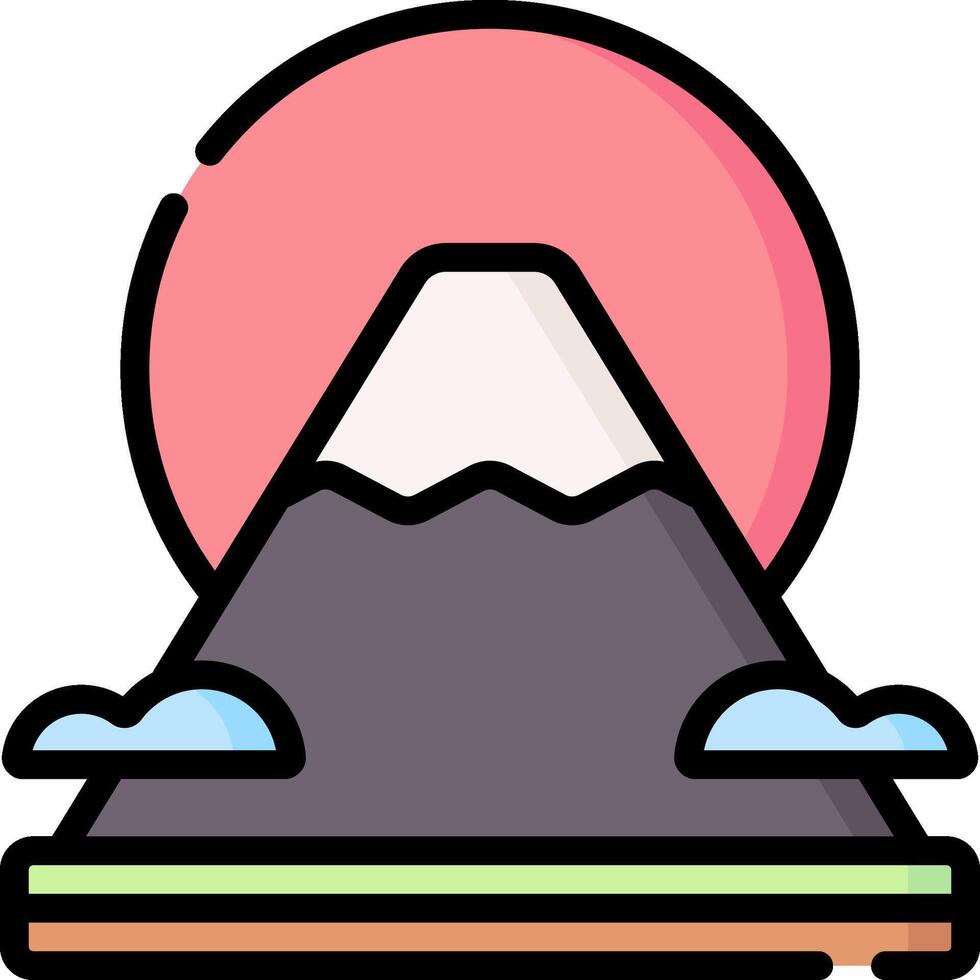 fuji mountain illustration design vector