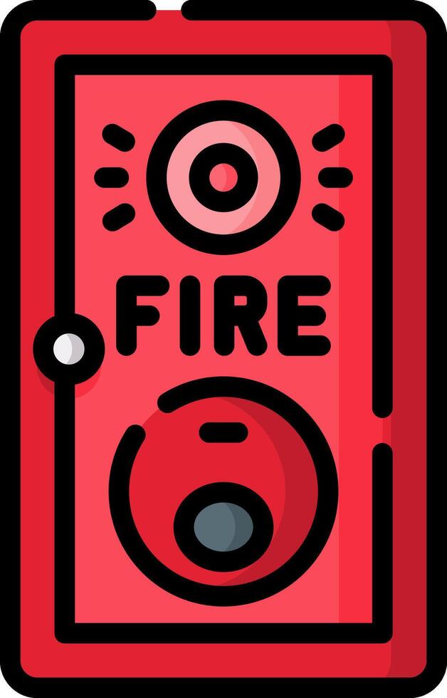 fire alarm illustration design vector