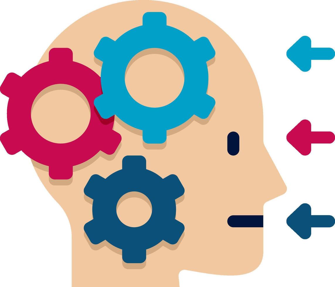 Cognitive illustration design vector