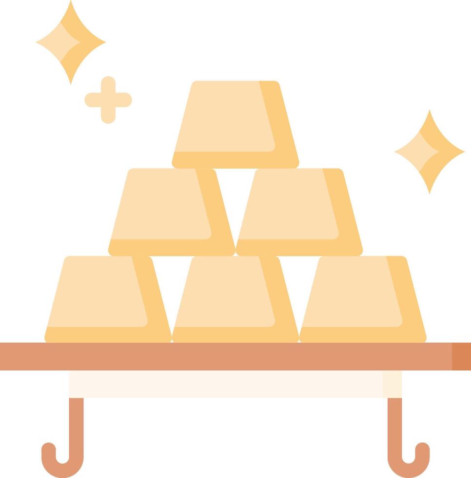 gold ingot illustration design vector