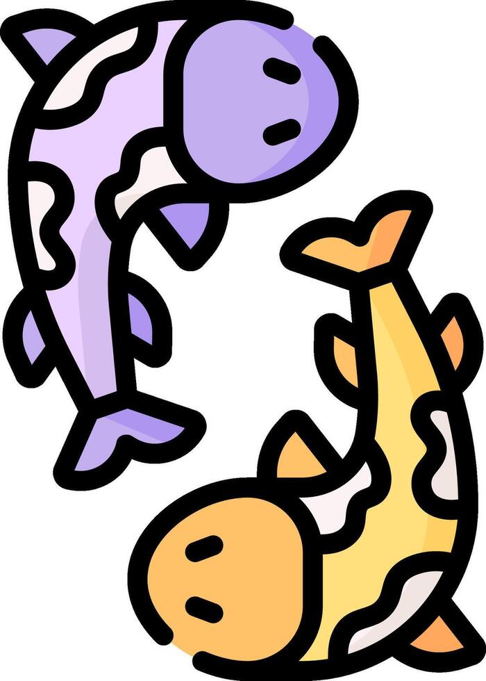 koi fish illustration design vector