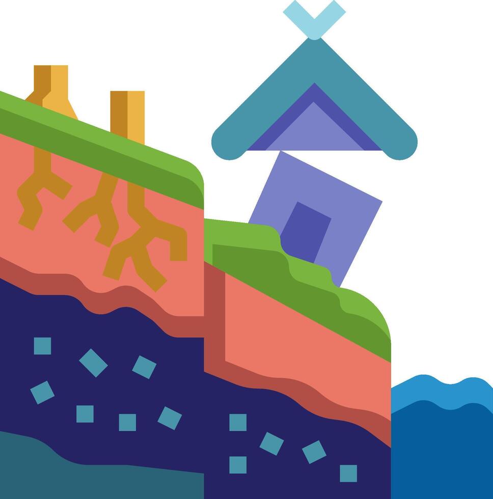 landslide illustration design vector