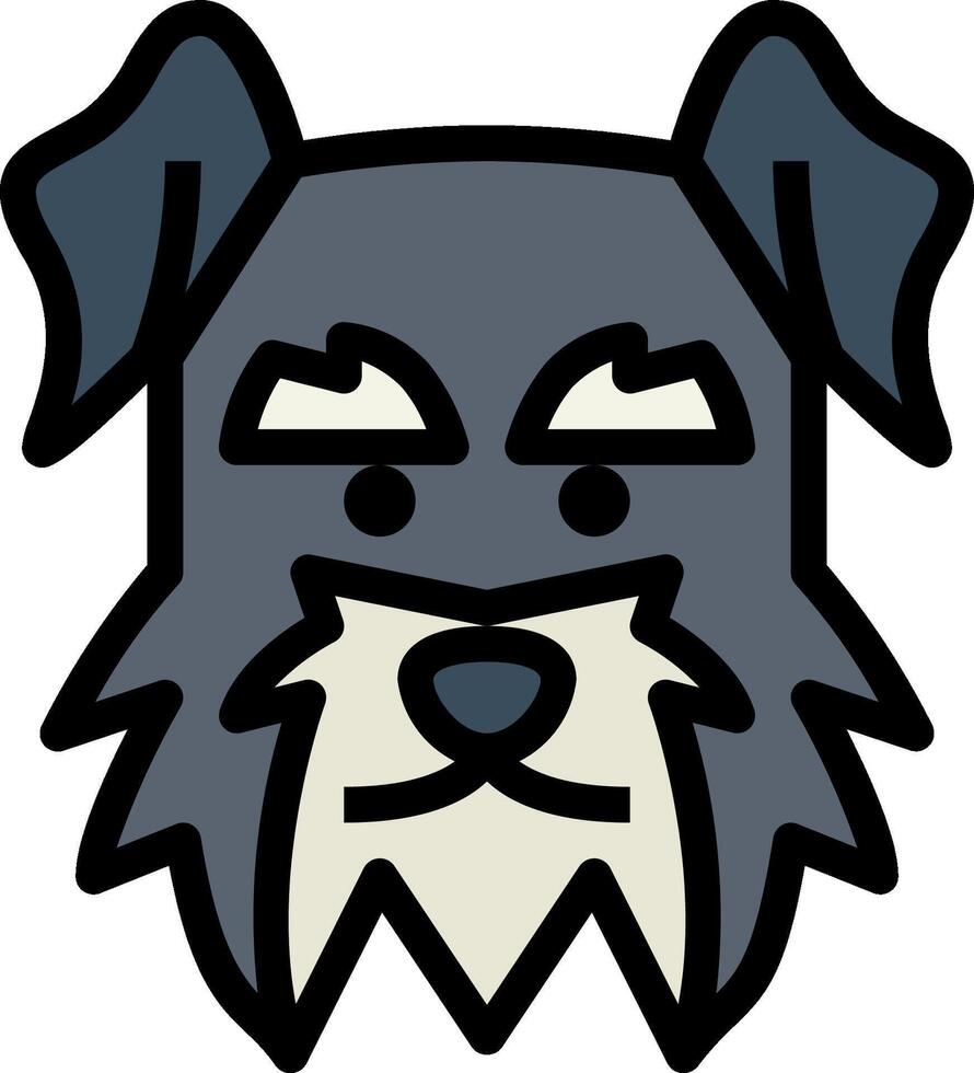 miniature schnauzer illustration design vector