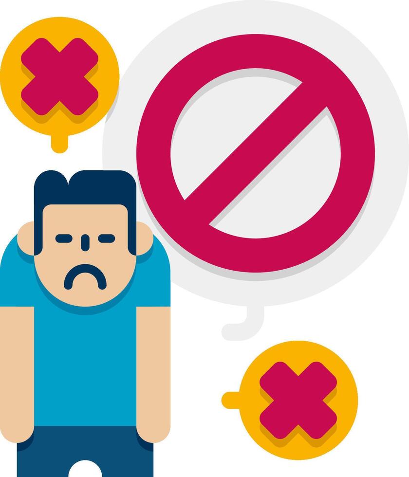 pessimistic illustration design vector