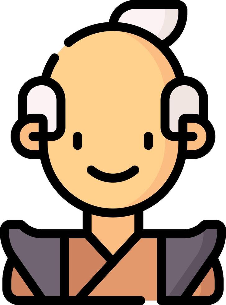 samurai illustration design vector