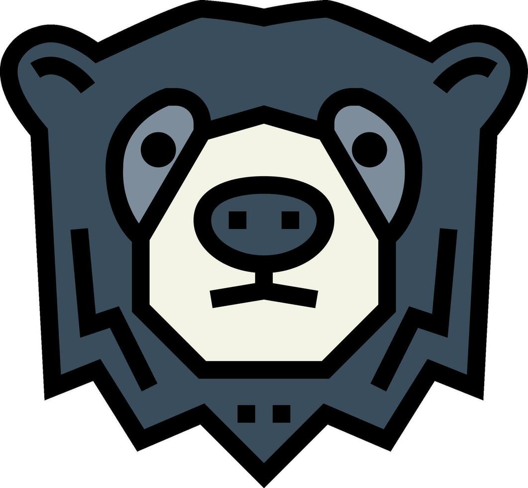 spectacled bear illustration design vector