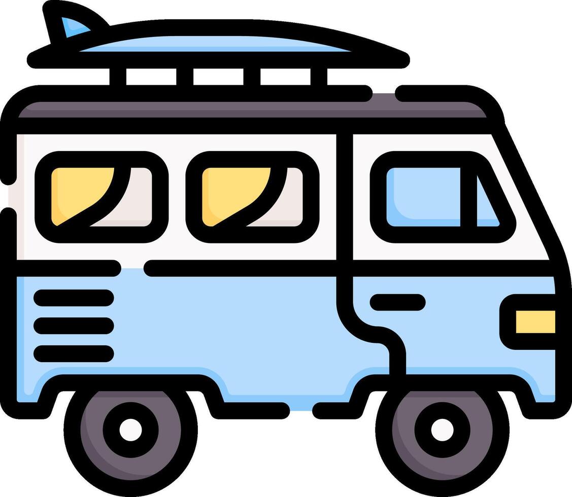 surf van illustration design vector