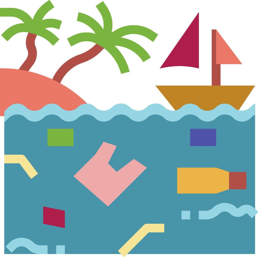 water pollution illustration design vector
