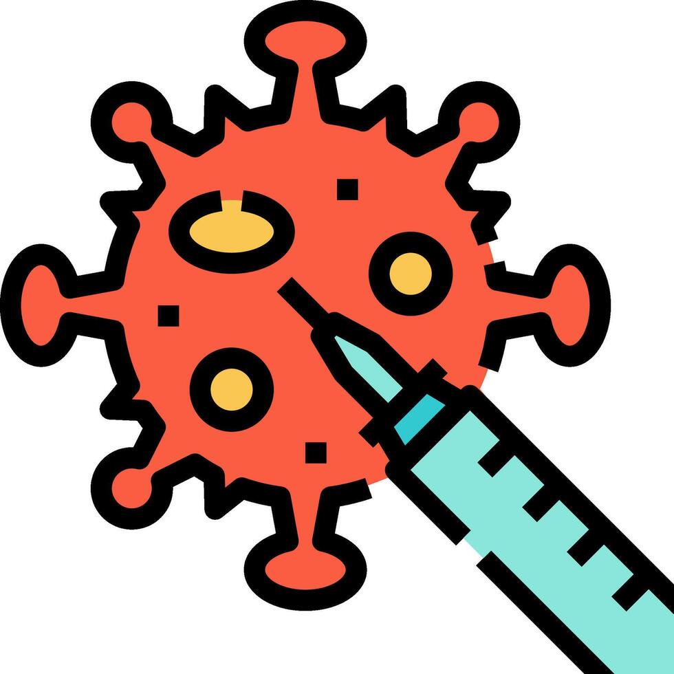A syringe and a corona virus vector