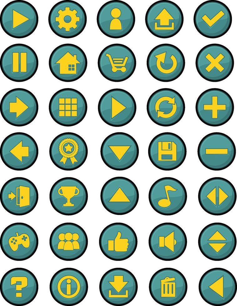 Casual Game User Interface Button Pack Set vector