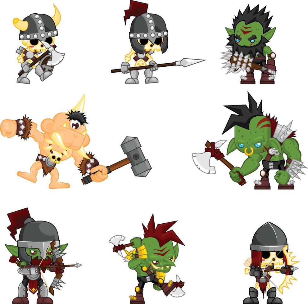 Fantasy RPG Game Character Sprite Enemy vector
