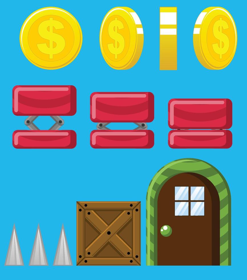 Fantasy Game Sprite Objects vector