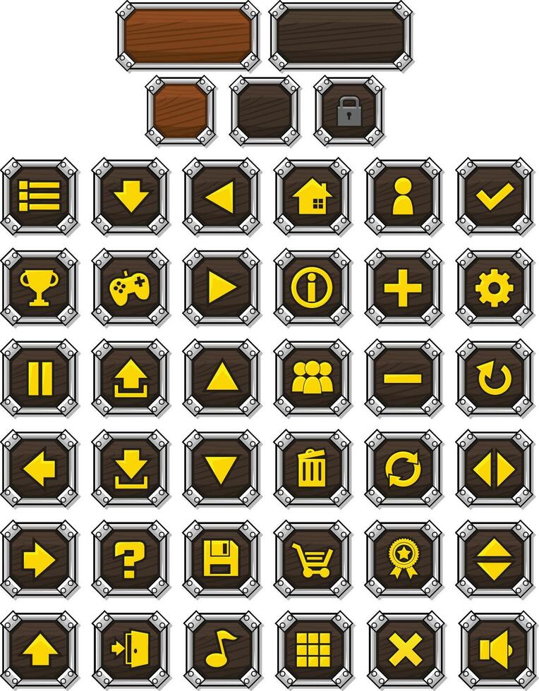 Fantasy RPG Medieval Game Button vector