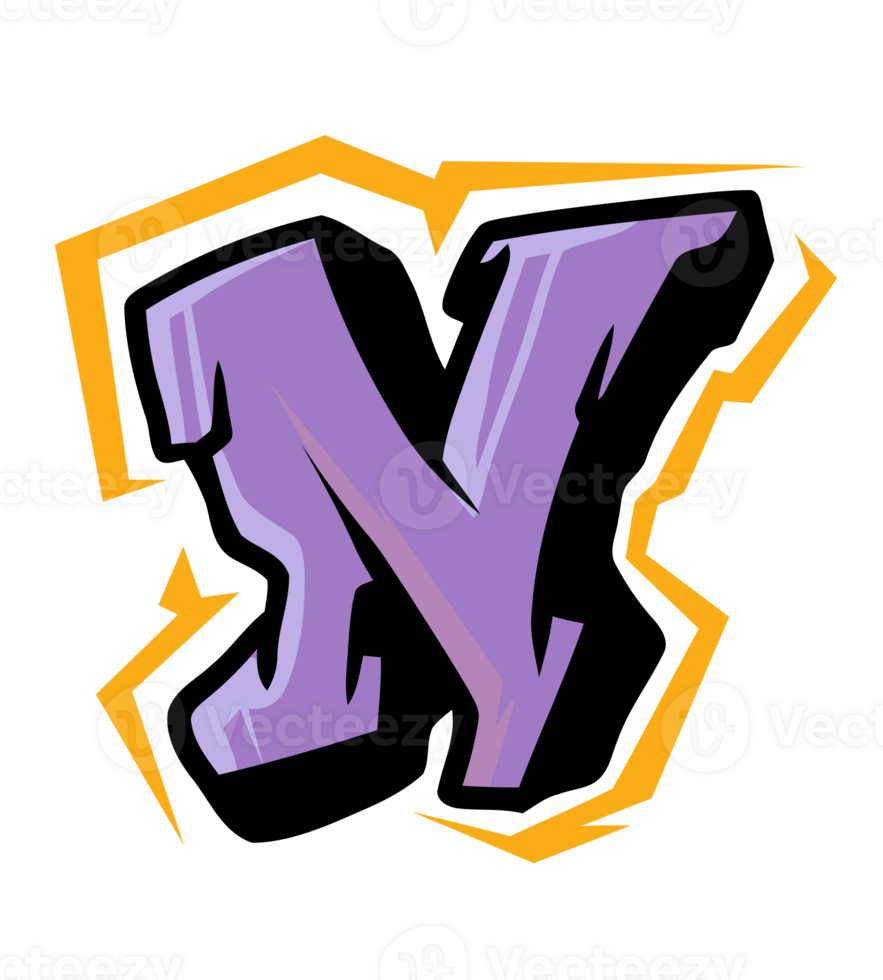 N Font Graffiti Hip-Hop Typography png