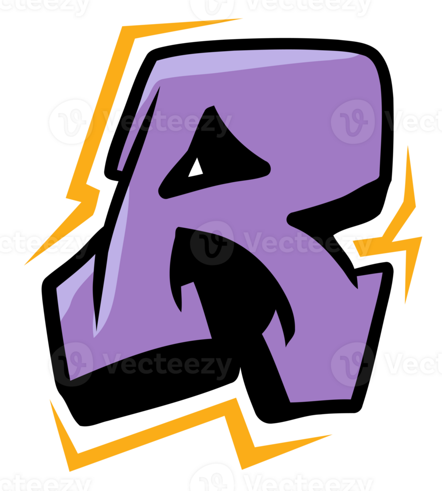 R Font Graffiti Hip-Hop Typography png