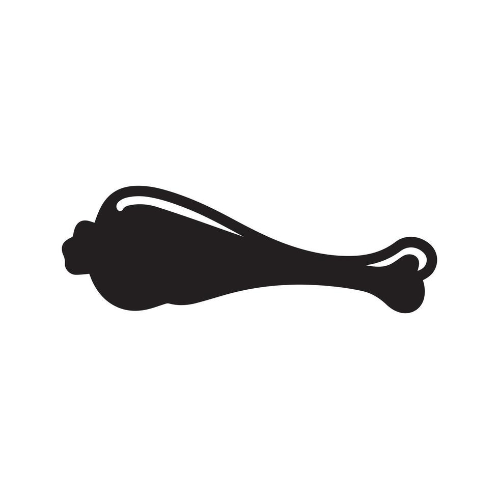 Chicken roast food icon leg dinner hen. Cook hot fresh background design. vector