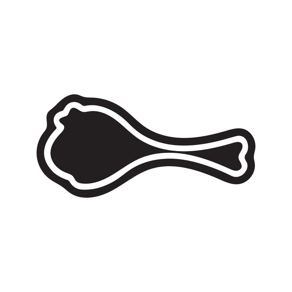 Chicken roast food icon leg dinner hen. Cook hot fresh background design. vector