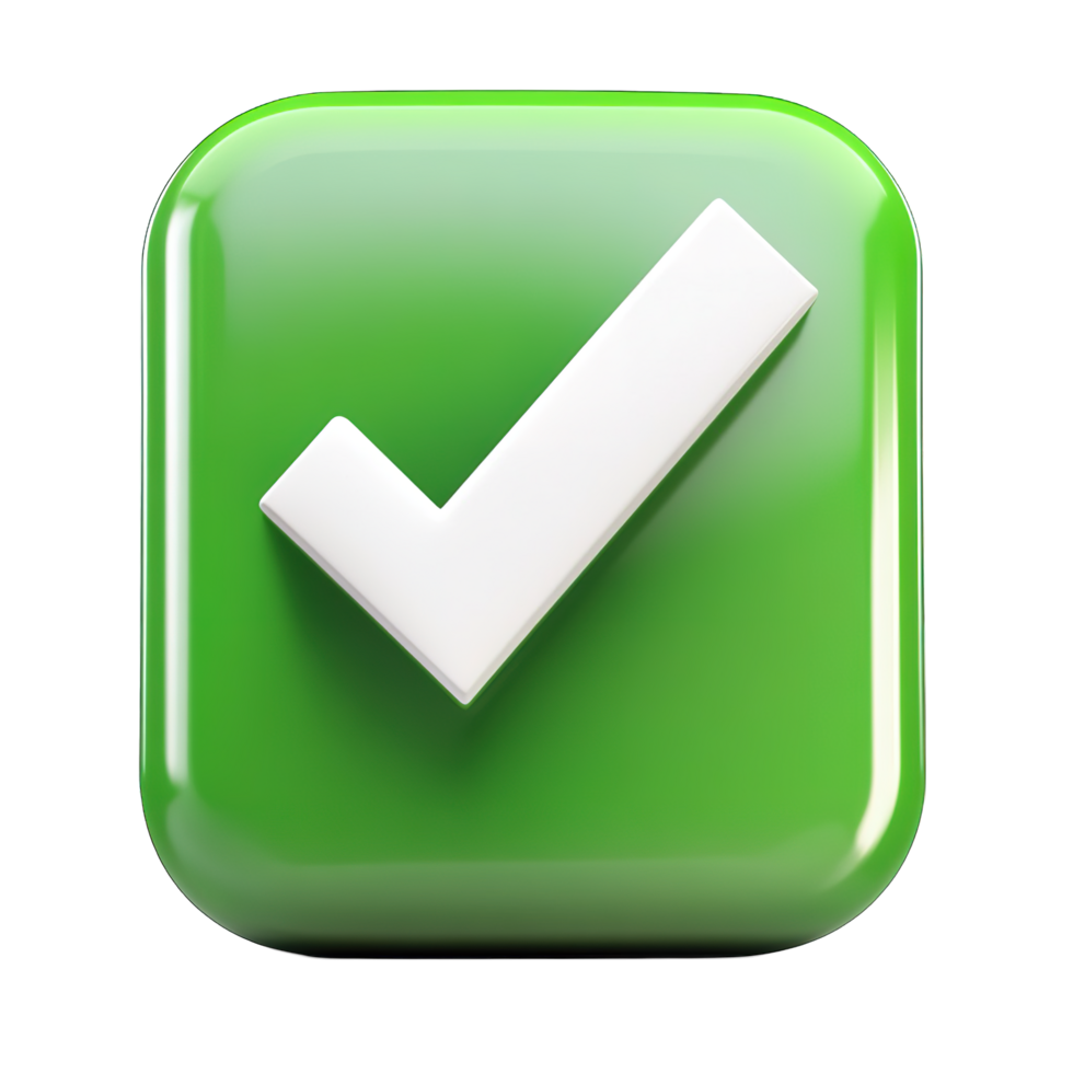 3d check mark button png