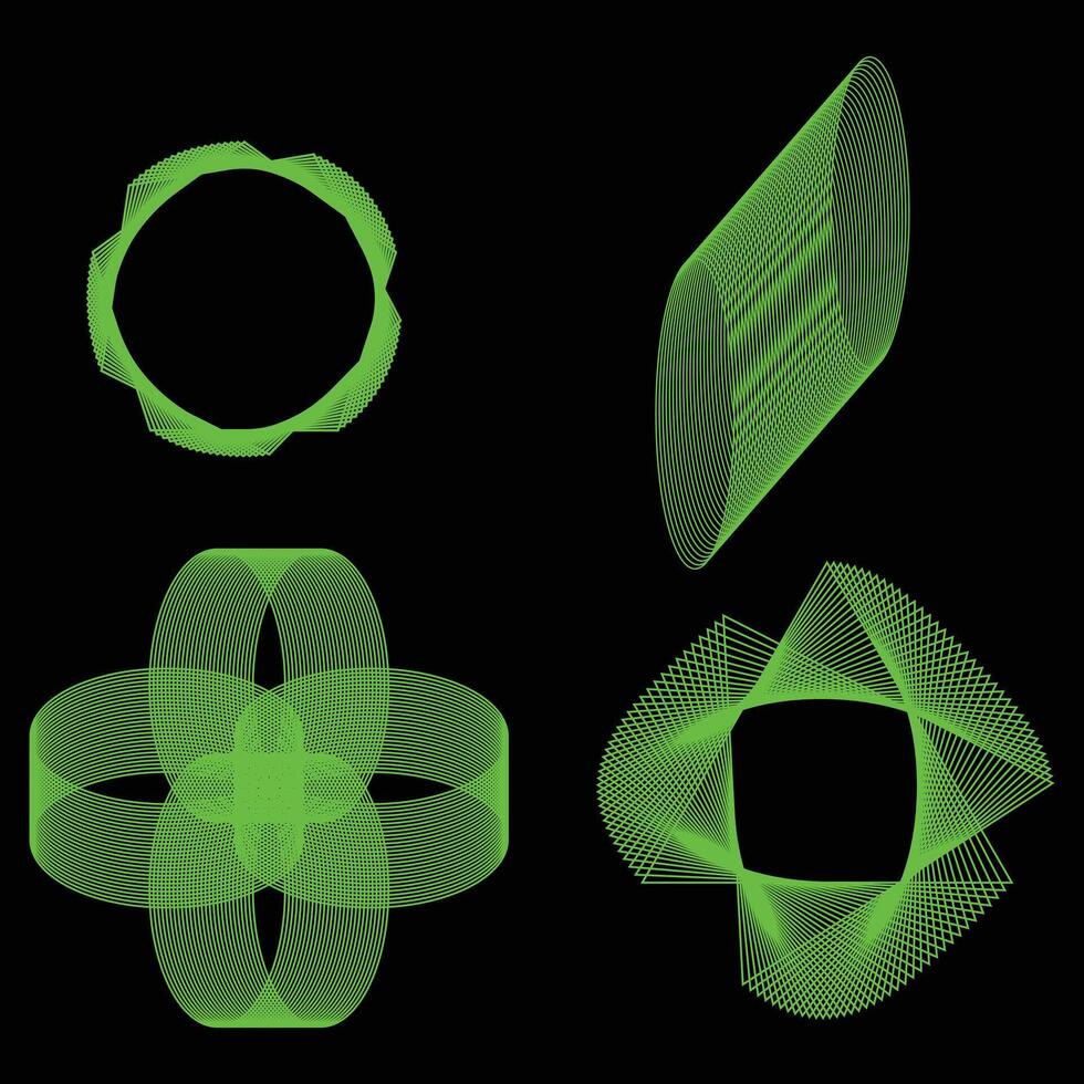 Set of retro and geometric Elements vector