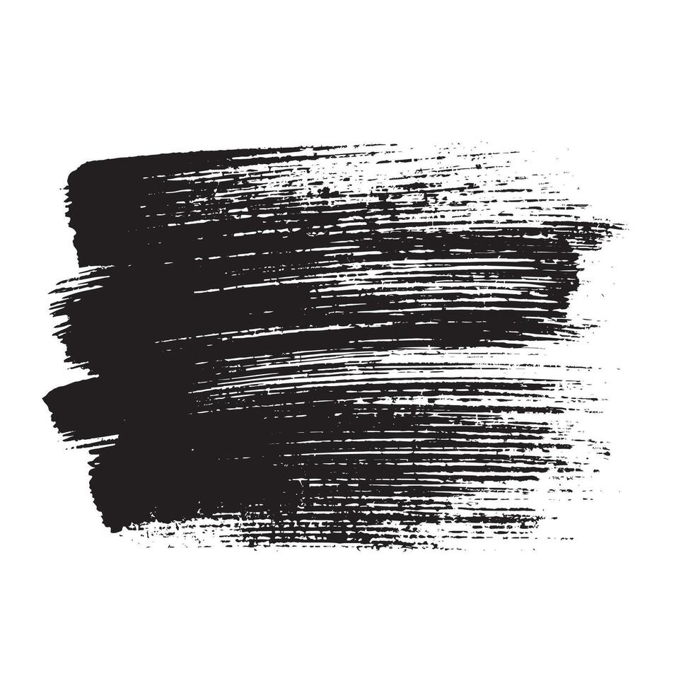 Black paint stroke on white background vector