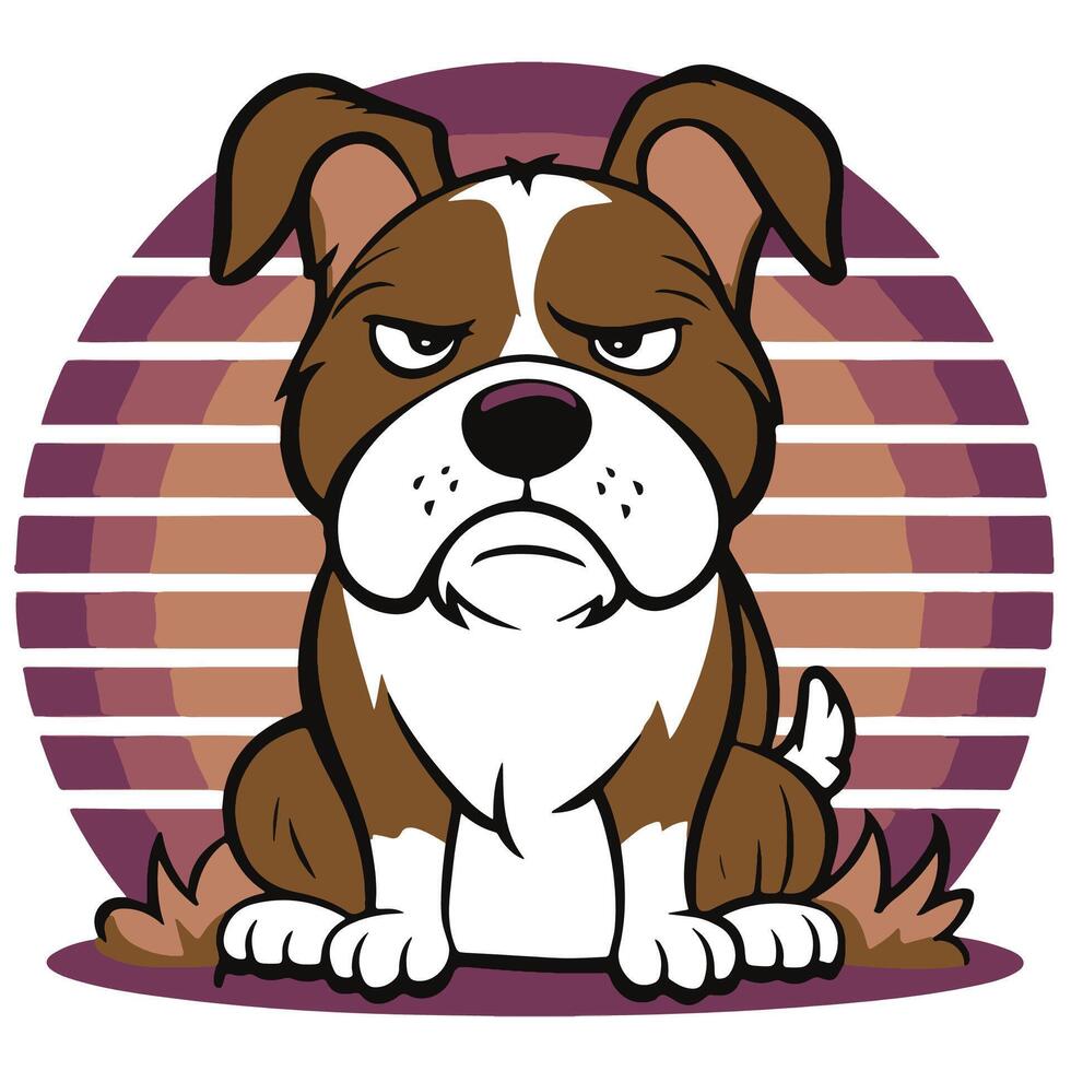 An angry dog cartoon vector