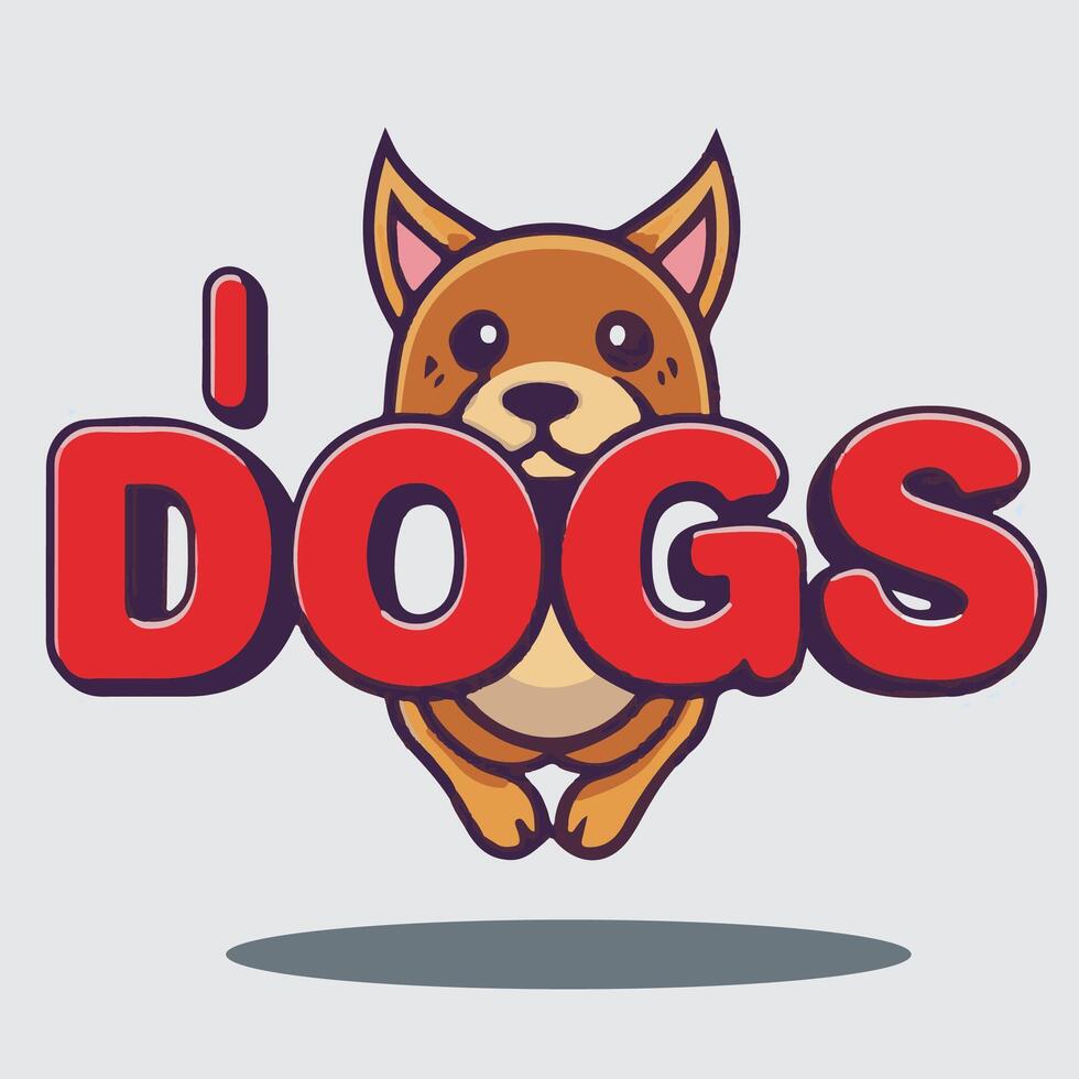I dogs logo design vector