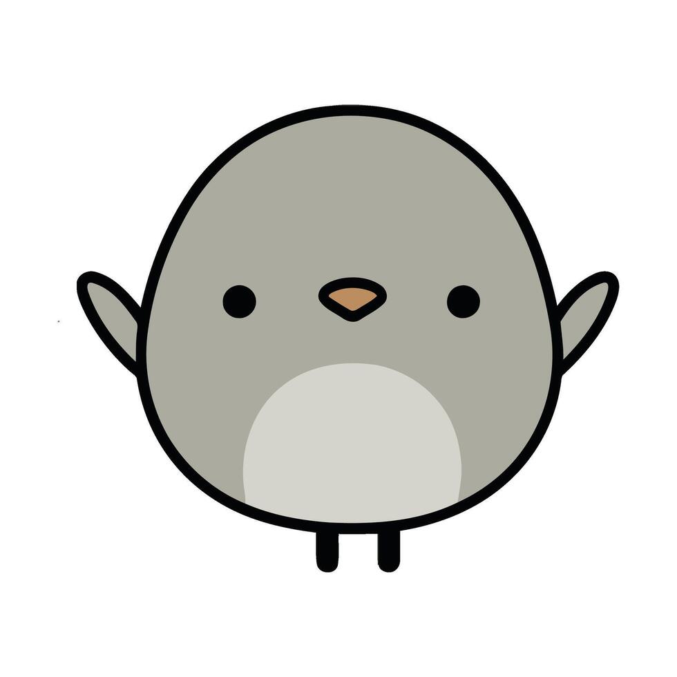 A cartoon bird with a big beak and a small head vector