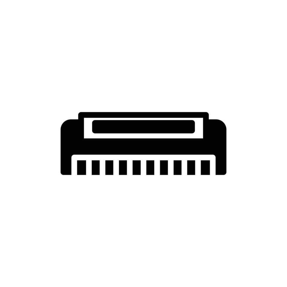 harmonica icon solid style vector