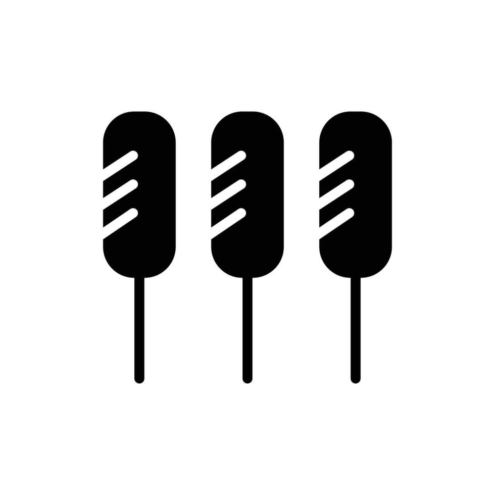 sausage icon solid style vector