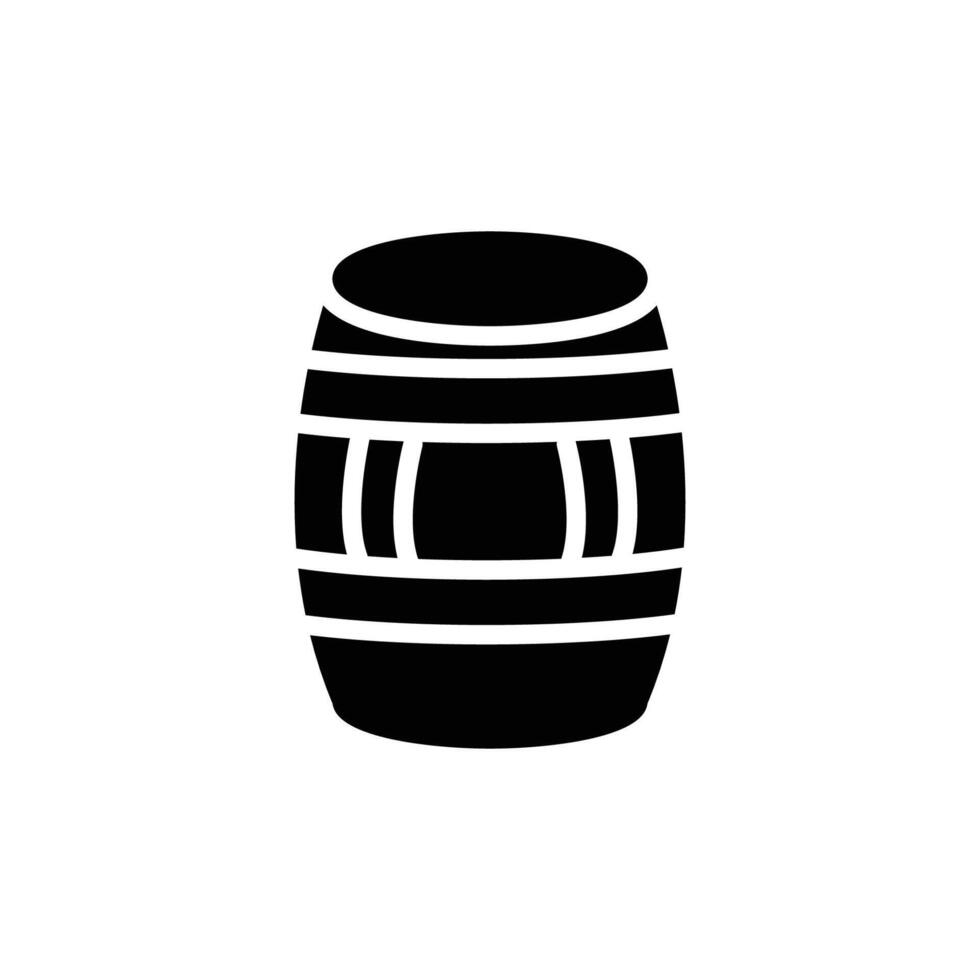 barrel icon solid style vector