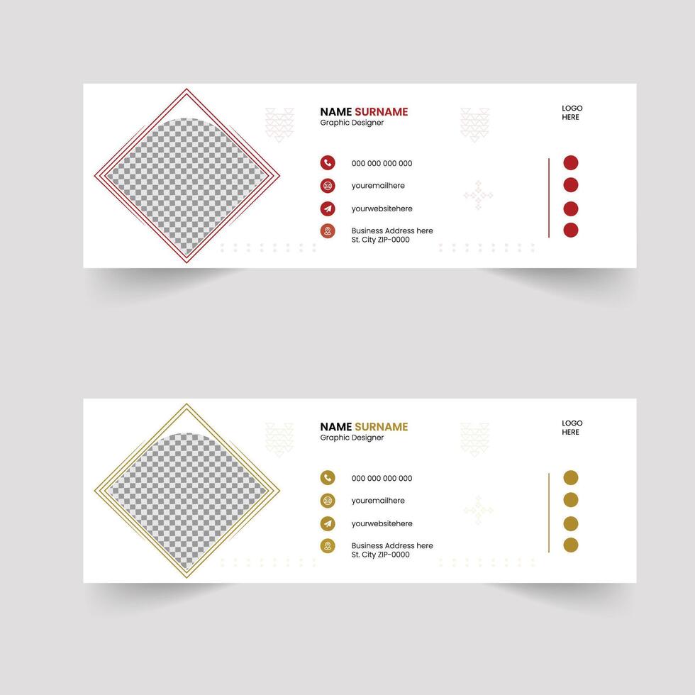 Corporate Web Elegant Corporate Minimal email signature Flat Mail template or email footer and personal Business Mobile Corporate EMAIL signature design vector