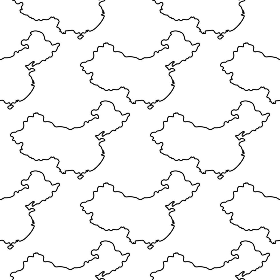 China world map pattern Geography location Asia vector