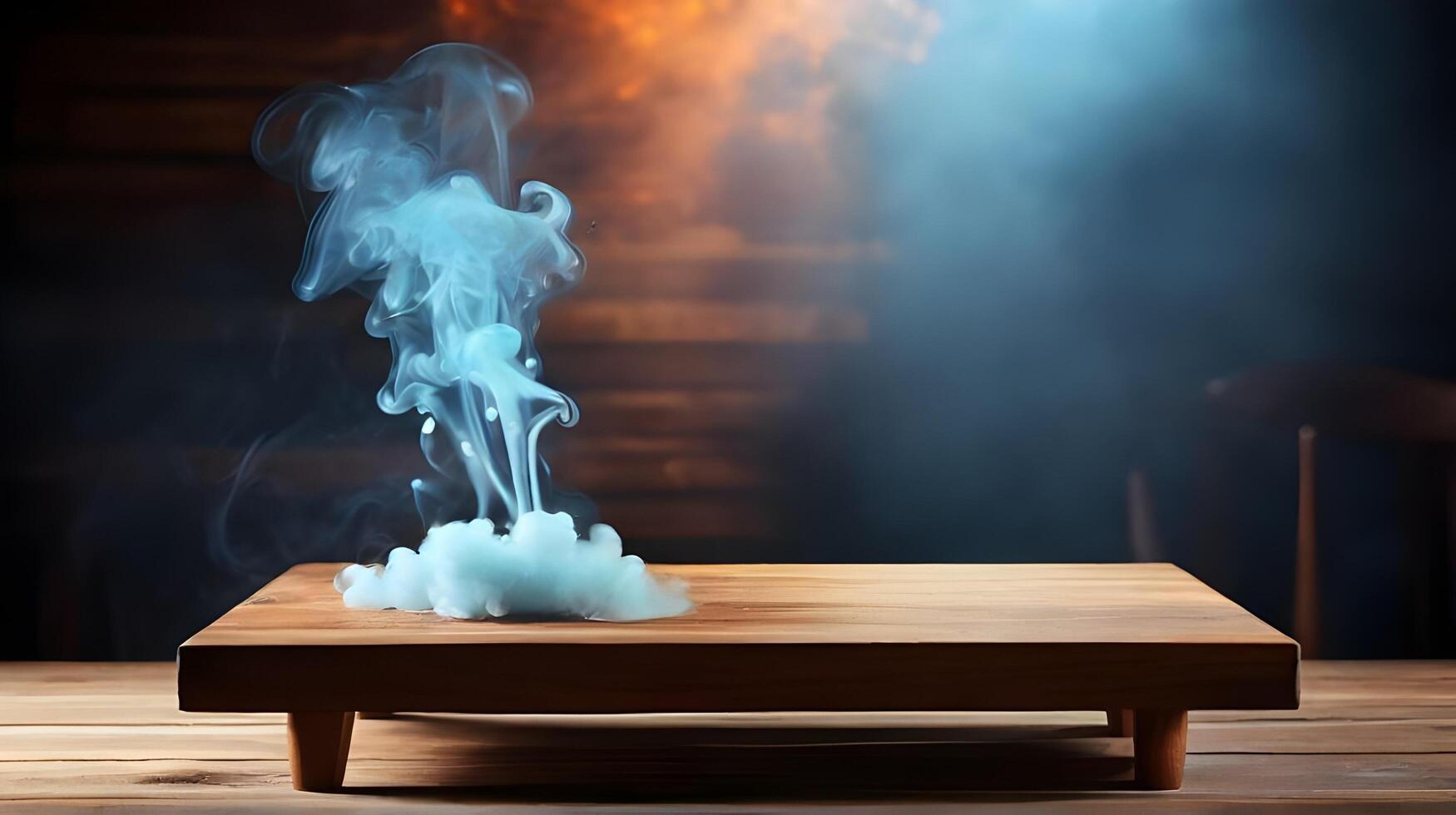 Smoke Flowing On The Table photo