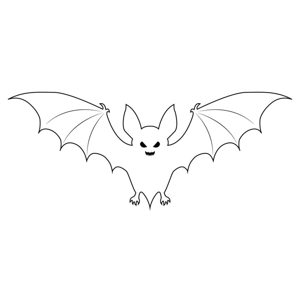 The outline of a bat, animals for Halloween. vector