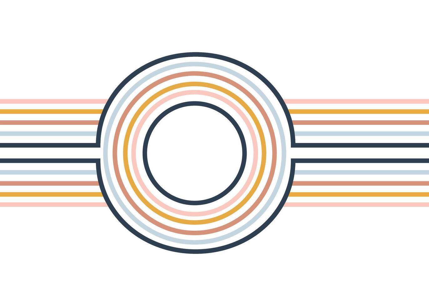 Circle line abstract background illustration. vector