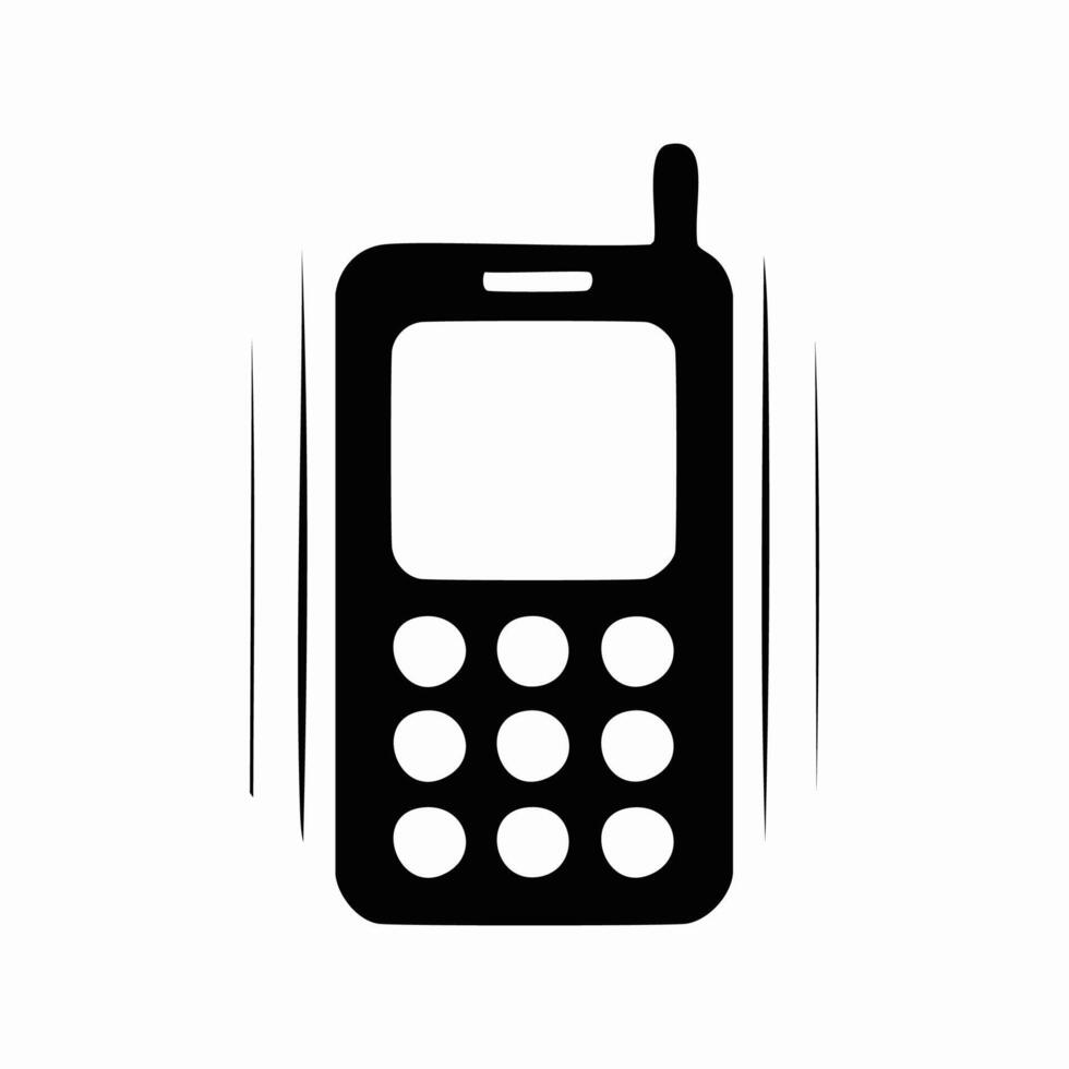 Mobile phone icon illustration isolated on white background. Flat style. vector