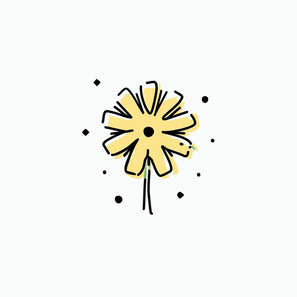 cute flower icon design symbol of spring and summer season. vector