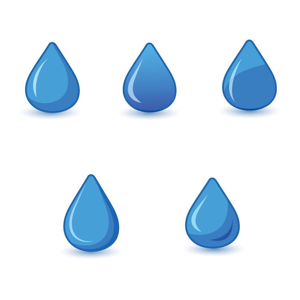 Calm and Peaceful Blue Water drop Element vector