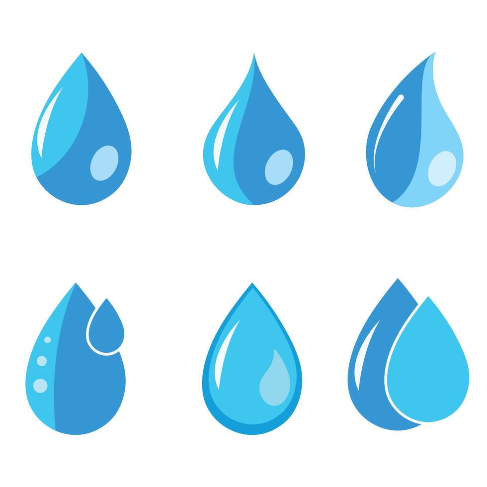 Dynamic Water Drop Graphics set vector