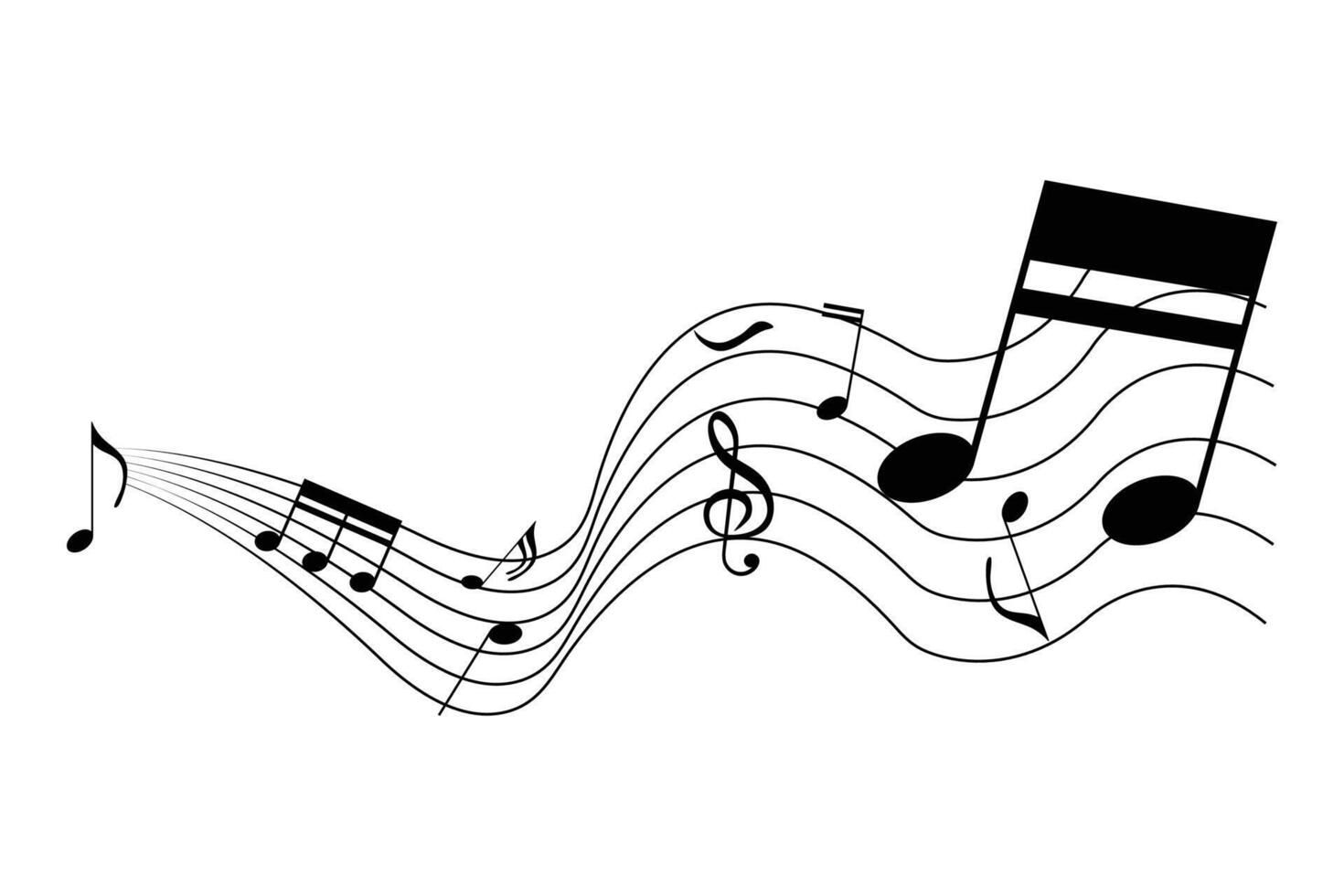 Collection of background musical notes vector