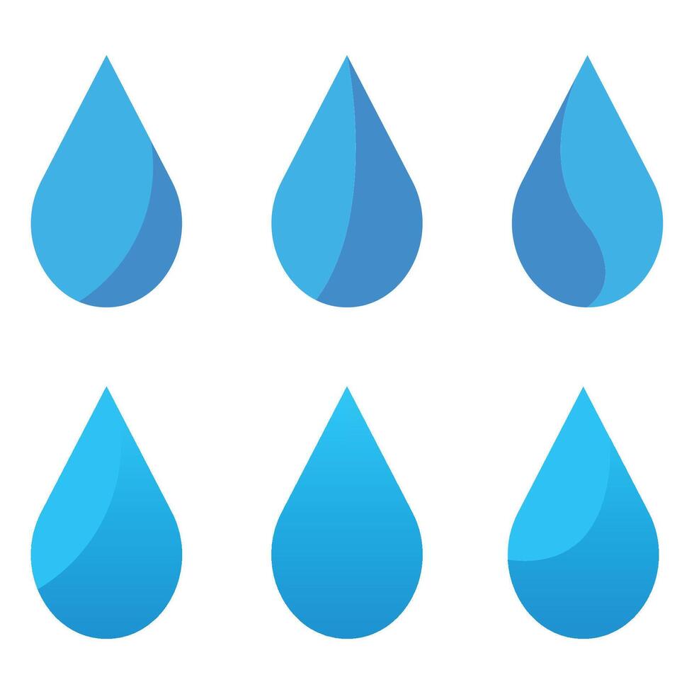 Water set white background vector