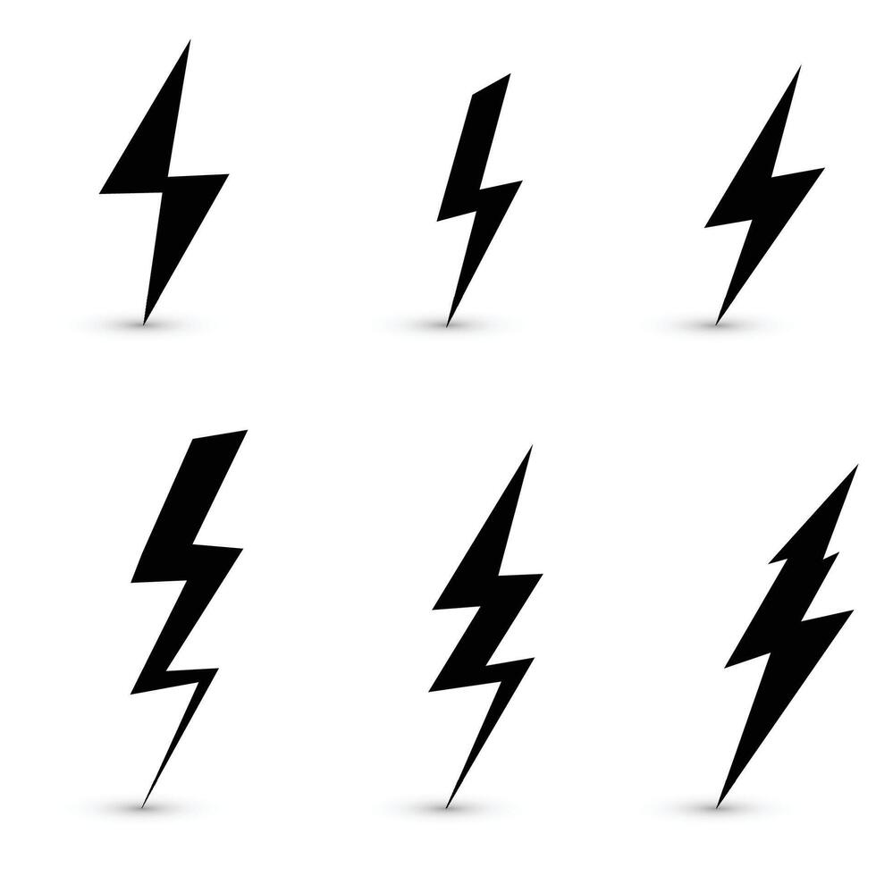 Minimalist Thunderbolt Icon and illustration vector