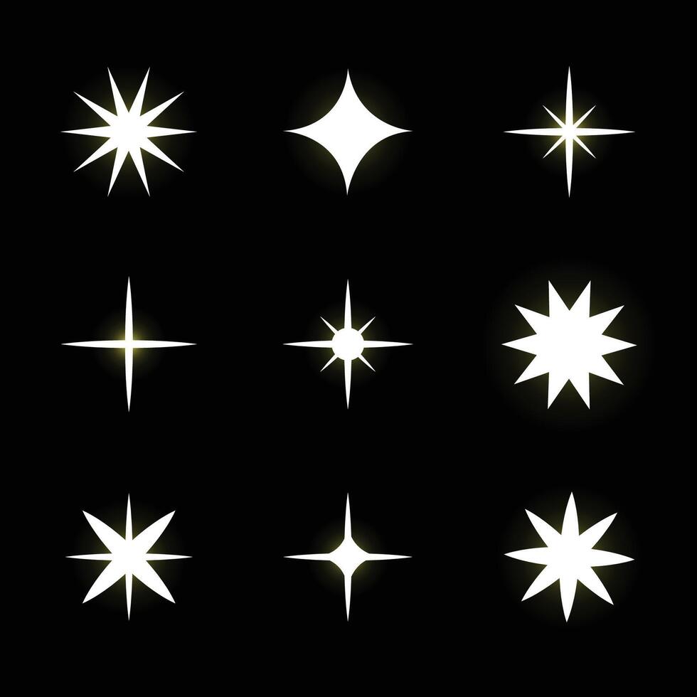 bright realistic star design vector