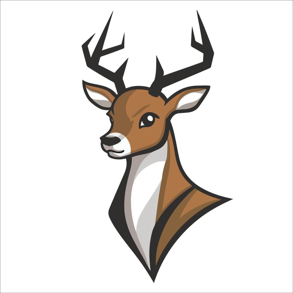 Stylized Geometric Deer Logo for Contemporary Branding vector