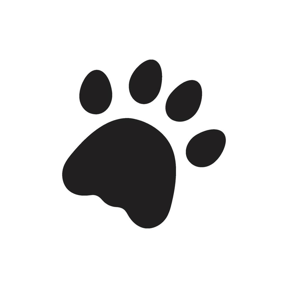 Paw print icon design logo template isolated illustration vector