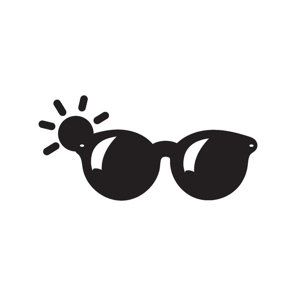 Sunglasses icon design silhouette template illustration vector