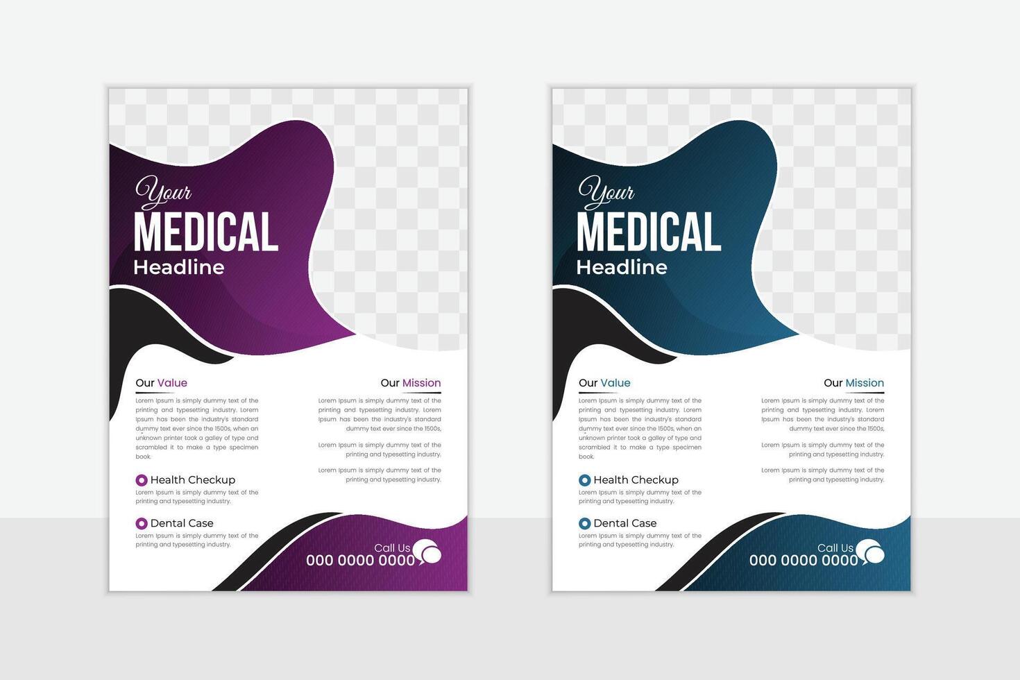 Medical Flyer Design, Health care Design vector