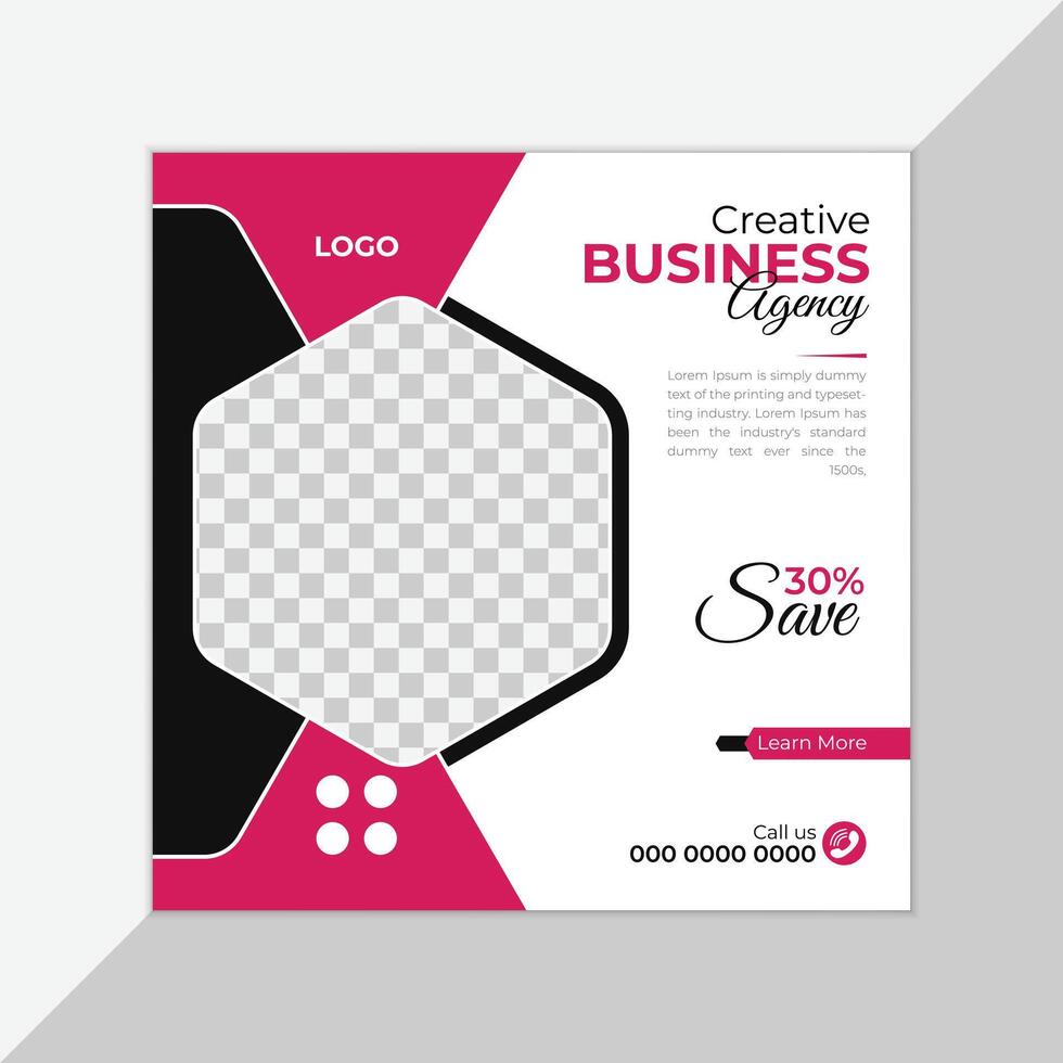 Corporate social media post design vector