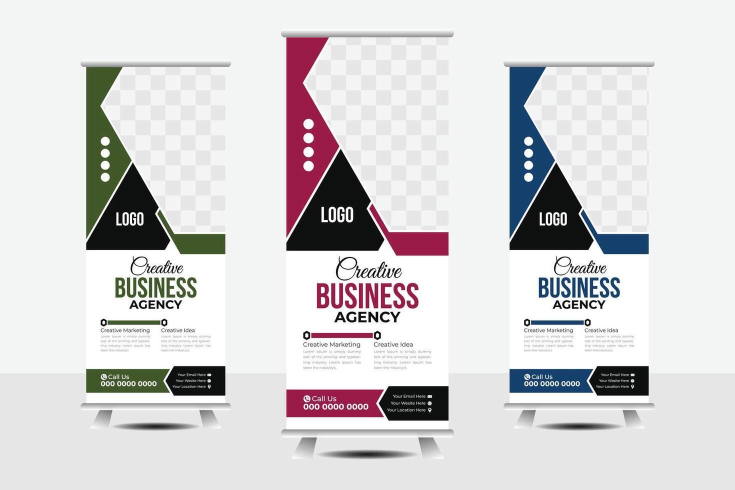Business Roll Up Banner Design vector