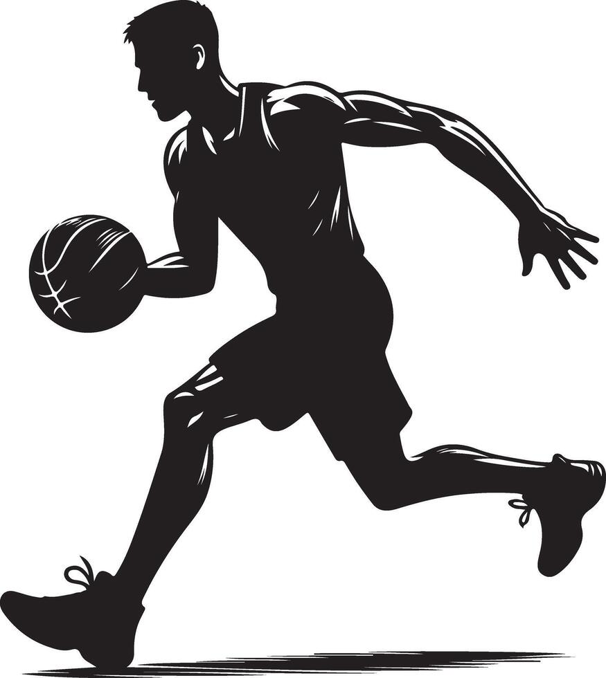 Basketball player silhouette vector